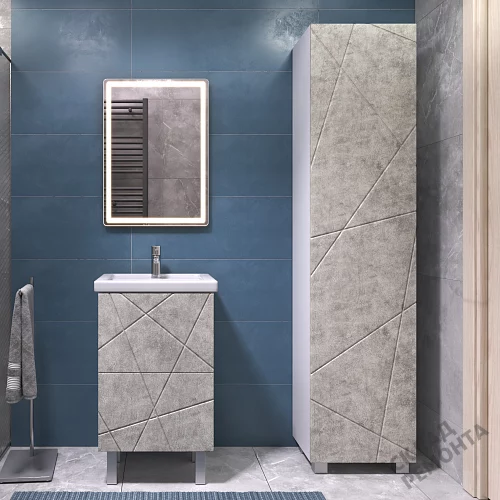 Фото Пенал напольный Vigo Geometry 450 pn.GEO.45, бетон купить в Улан-Удэ: цена, описание, фото. Интернет-магазин 3