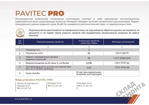 Фото Подложка рулонная Pavitec Pro 3 мм под ламинат и паркет оранжевая – купить в Улан-Удэ: цена, описание, фото. Интернет-магазин 4