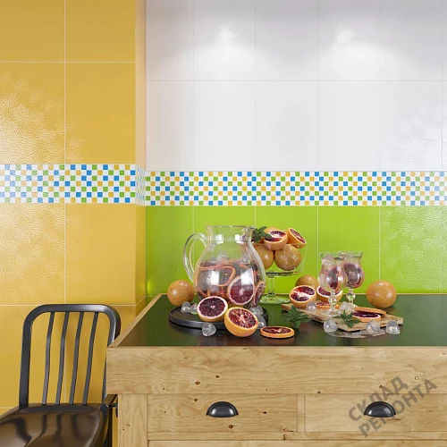 Фото Плитка настенная Керамин Фреско 3 желтый 275*400 – купить в Улан-Удэ: цена, описание, фото. Интернет-магазин 2