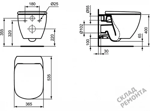 Фото Унитаз подвесной Ideal Standard Tesi T007901 безободковый купить в Улан-Удэ: цена, описание, фото. Интернет-магазин 4