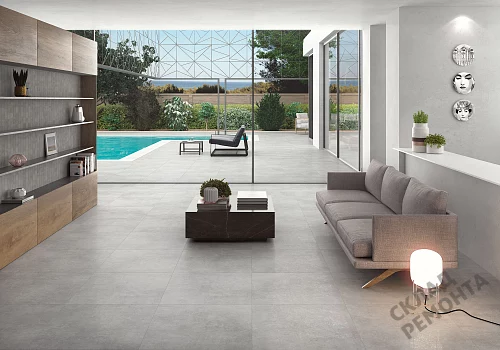 Фото Керамогранит матовый Steppe Ceramics Concrete Grey серый 600*600*9 – купить в Улан-Удэ: цена, описание, фото. Интернет-магазин 2