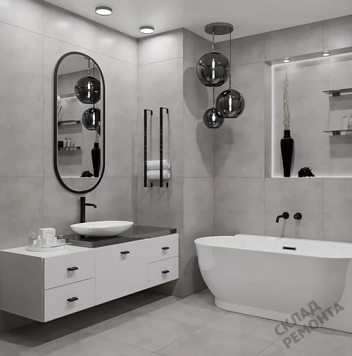 Фото Керамогранит матовый Steppe Ceramics Silent Grey серый 600*600*9,5 – купить в Улан-Удэ: цена, описание, фото. Интернет-магазин 3