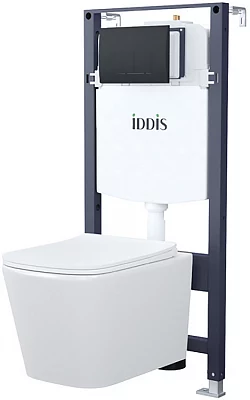 Унитаз с инсталляцией комплект с кнопкой Iddis Бэйсик BASBI02i73 безободковый