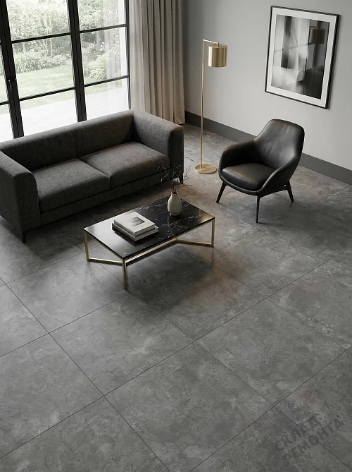 Фото Керамогранит матовый Alma Ceramica Урбан GFU04URB70R (шугар-эффект) серый 600*600*9 – купить в Улан-Удэ: цена, описание, фото. Интернет-магазин 1