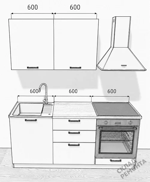 Фото Кухня Leko Аттика норд глянец – купить в Улан-Удэ: цена, описание, фото. Интернет-магазин 5