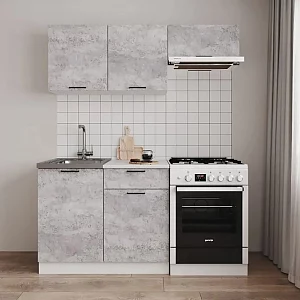 Кухонный гарнитур ДСВ Дуся 1.6 м, цемент