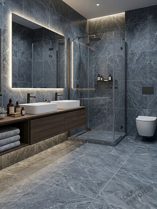 Фото Керамогранит матовый Diamond Ceramics 66N26 серый 600*600*9,5 – купить в Улан-Удэ: цена, описание, фото. Интернет-магазин 1