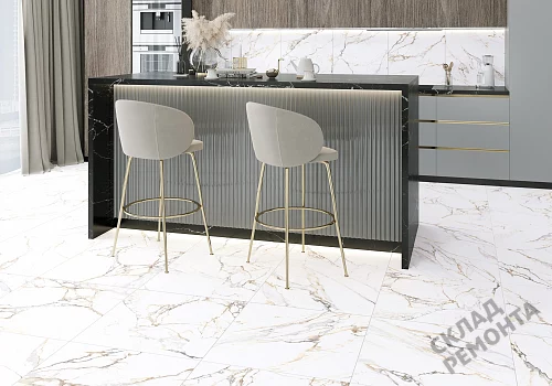 Фото Керамогранит матовый Alma Ceramica Тренди GFU04TRD04R белый 600*600*9 – купить в Улан-Удэ: цена, описание, фото. Интернет-магазин 2