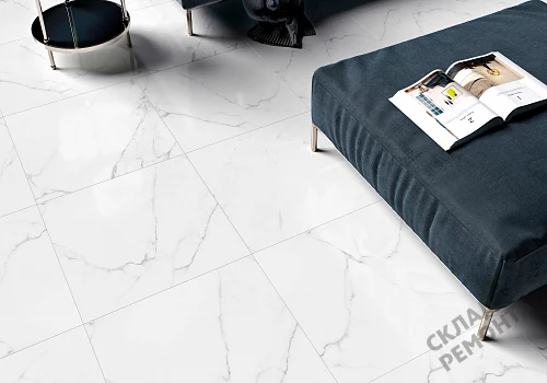 Фото Керамогранит матовый Alma Ceramica Каррара GFU04CRR00R светло-серый 600*600*9 – купить в Улан-Удэ: цена, описание, фото. Интернет-магазин 3