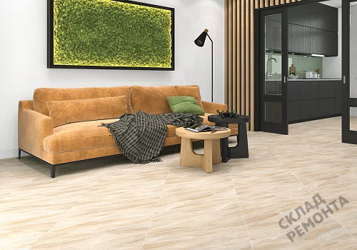 Фото Керамогранит лаппатированный Alma Ceramica Слэйт Рок GFU04SLR40L бежевый 600*600*9 – купить в Улан-Удэ: цена, описание, фото. Интернет-магазин 2