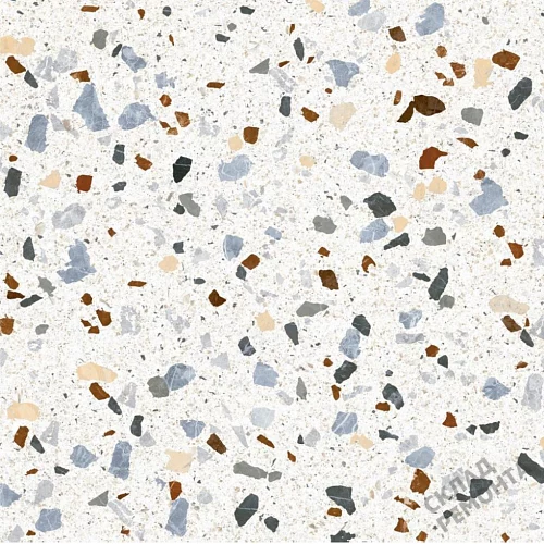 Фото Керамогранит матовый Steppe Ceramics Chips White белый 600*600*9 – купить в Улан-Удэ: цена, описание, фото. Интернет-магазин 1