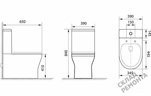 Фото Унитаз напольный Aquanet Roll-C 210764 безободковый купить в Улан-Удэ: цена, описание, фото. Интернет-магазин 5
