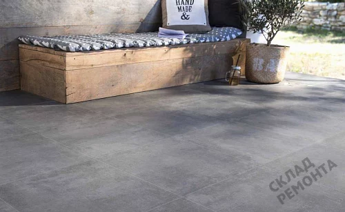 Фото Керамогранит матовый Steppe Ceramics Concrete Antracite серый 600*600*9 – купить в Улан-Удэ: цена, описание, фото. Интернет-магазин 2