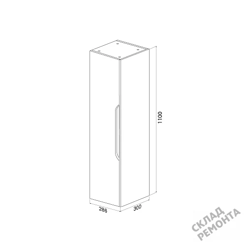 Фото Пенал подвесной Iddis Ray RAY30W0i97, белый купить в Улан-Удэ: цена, описание, фото. Интернет-магазин 5
