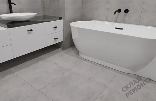 Фото Керамогранит матовый Steppe Ceramics Silent Grey серый 600*600*9,5 – купить в Улан-Удэ: цена, описание, фото. Интернет-магазин 5